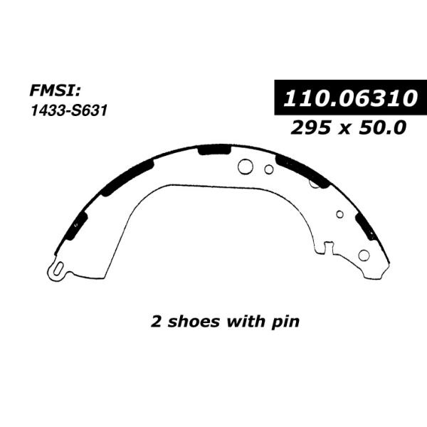 Centric Parts Centric Brake Shoes, 111.06310 111.06310 - main